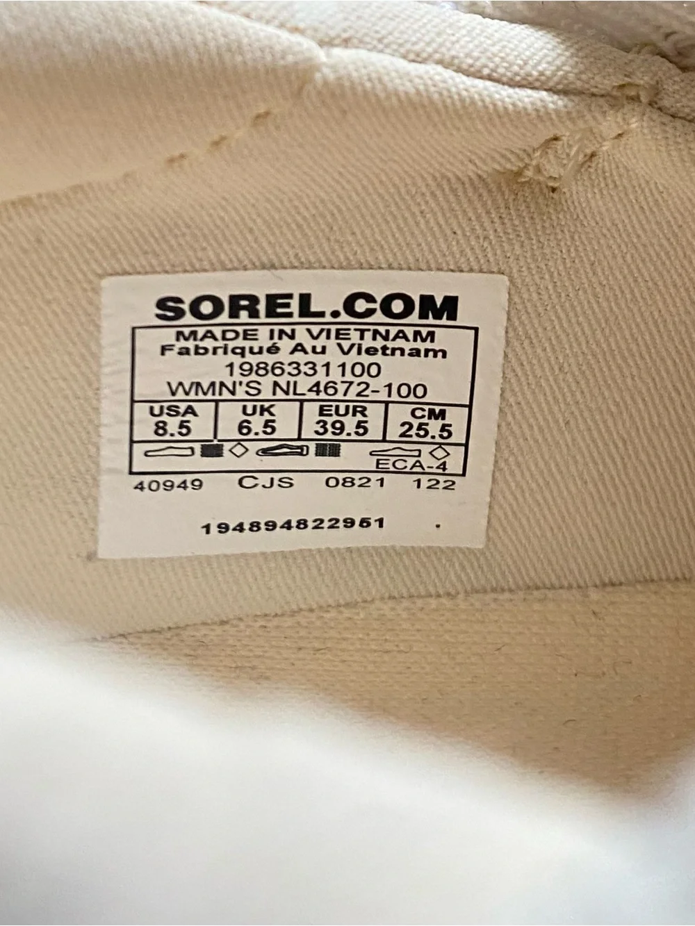 Sorel Women's Explorer Blitz Stride Lace Sneakers Shoes White Mesh Size 8.5